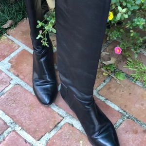 Hana Mackler Black leather Boots! Knee Beautifully made! Super Soft! New soles 🎁